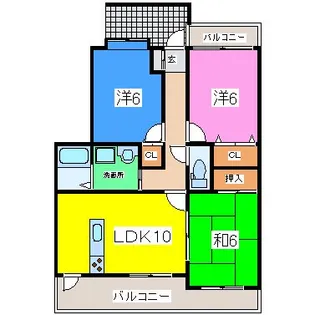 パストラルマンション【2階】の間取り