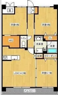 サン・プログレス泉中央【2階】の間取り