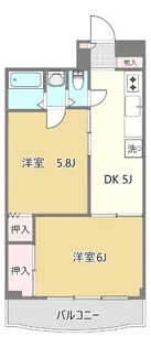 ワコー第7大蔵マンション【2階】の間取り