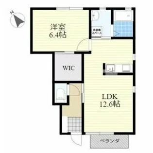 パルティールA【1階】の間取り