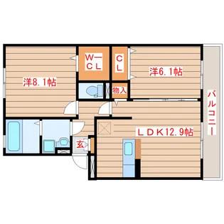 ドルチェ上杉【3階】の間取り