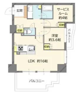 レーベン広島中広通り【14階】の間取り
