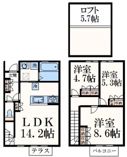 フォレストメゾン聖蹟の間取り
