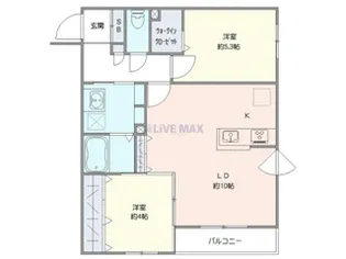アルファスクエア花園5丁目【4階】の間取り