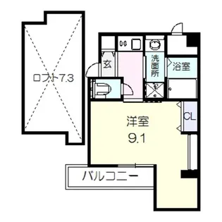 エヌエムヴァントワ【5階】の間取り