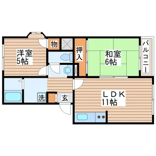 トリヴァンベール中倉【3階】の間取り