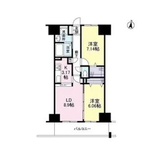 エスヴェール北梅田【12階】の間取り