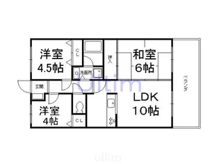 朝日プラザ伏見桂川【2階】の間取り