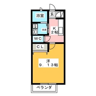 グリーンヒルズ A【2階】の間取り