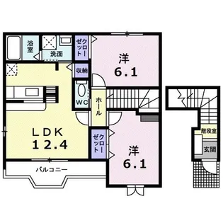 クレストール森脇【2階】の間取り