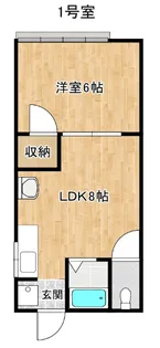 ルーベンヌ赤崎B【1階】の間取り