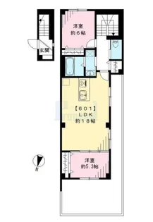ラシーネ天神下【6階】の間取り