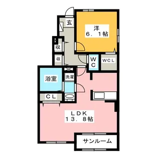 ロイヤルオアシス II【1階】の間取り