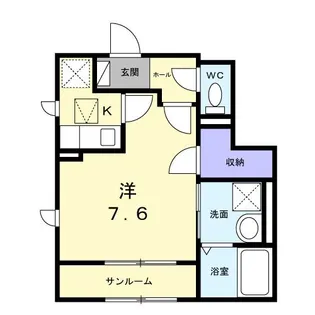 プラシード エイワン【1階】の間取り