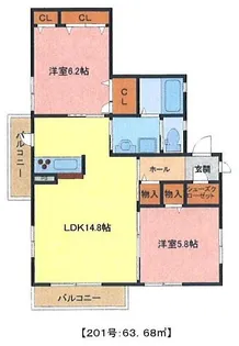 ペニーレイン【2階】の間取り
