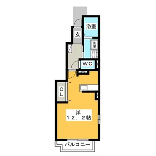 ソレイユB【1階】の間取り