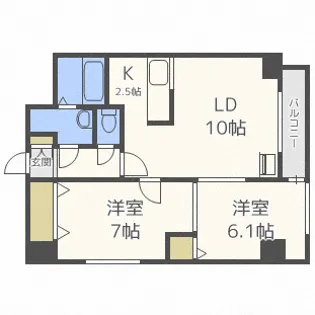 E COURT24【5階】の間取り