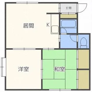 清田サンハイムE【2階】の間取り