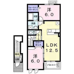 ベルメゾン武雄 II【2階】の間取り