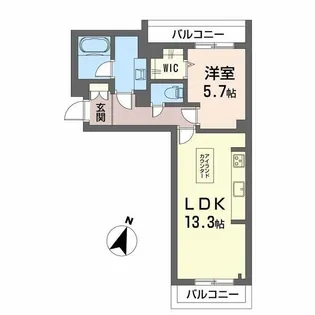 エステラ己斐【3階】の間取り