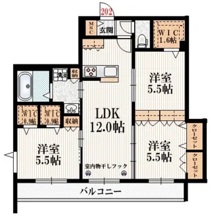 アーデル烏山【2階】の間取り