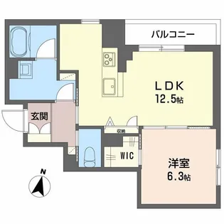 弓張月 上杉【4階】の間取り