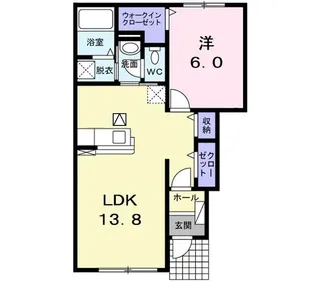 サン ウィローA【1階】の間取り