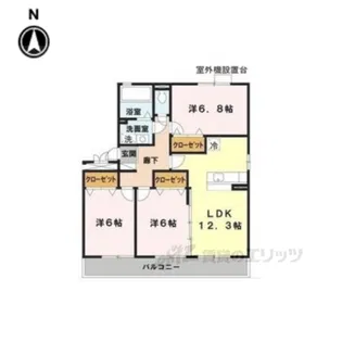 SUNNYCORUT【2階】の間取り