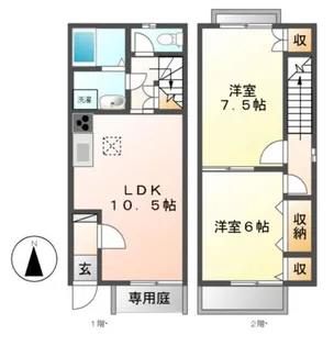 クレール春木【2階】の間取り