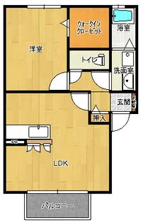エクセル牧E棟【1階】の間取り