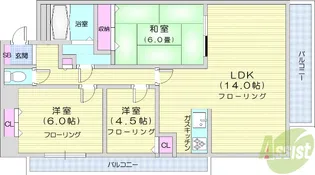 パールハイム小松島【3階】の間取り