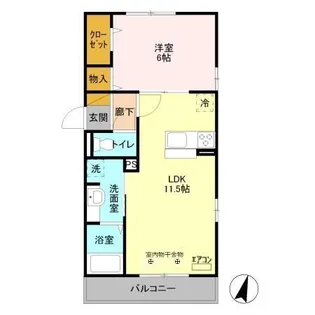 レイクルイーズ【3階】の間取り