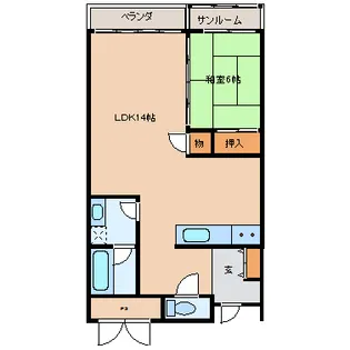ファミール壱番館【3階】の間取り