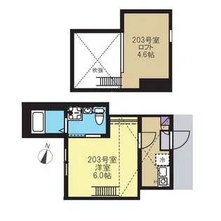 リスタ保土ヶ谷【2階】の間取り