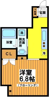ヴェルデ東松原【1階】の間取り
