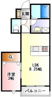 ベルリード西山【1階】の間取り