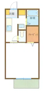れもんハイツB【1階】の間取り