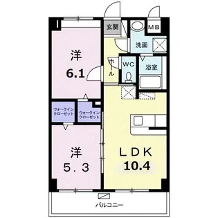 かりゆし プランドールII【6階】の間取り