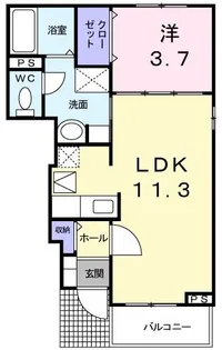 プリムローズ北日吉II【1階】の間取り
