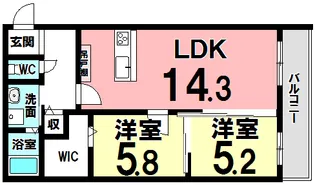 フラグランツァ【2階】の間取り