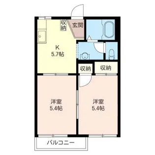 メゾンアミ【2階】の間取り