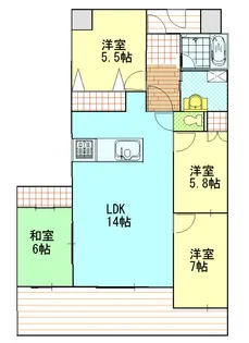 ドリーミー片浜【10階】の間取り