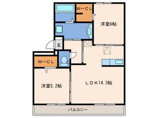 フェリオ【3階】の間取り