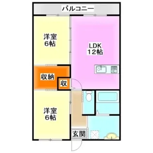 福岡県田川郡添田町大字庄【アパート】の間取り