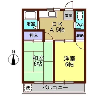 コーポウエスト【2階】の間取り