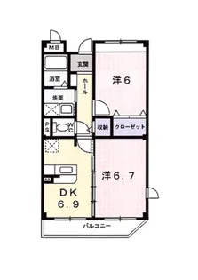 ベルフリーデ【1階】の間取り