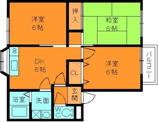パセオ真美A【1階】の間取り
