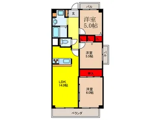 サワン東太田【2階】の間取り