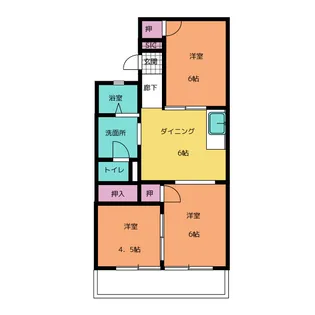 2LDKの間取り画像