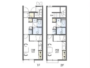 レオパレスグランシャリオ A【2階】の間取り